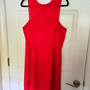 Banana Republic red sheer front dress 14 NWT